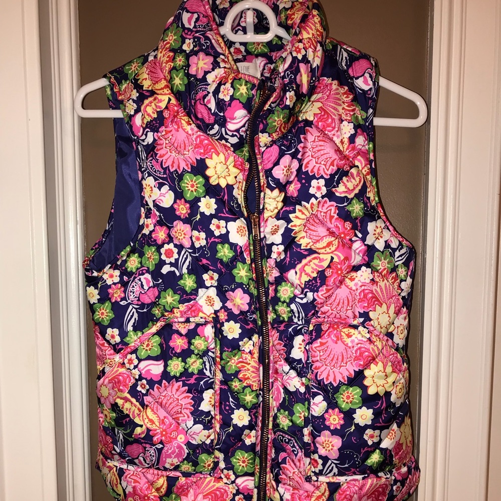 Floral Puff Vest